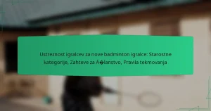 Ustreznost igralcev za nove badminton igralce: Starostne kategorije, Zahteve za članstvo, Pravila tekmovanja
